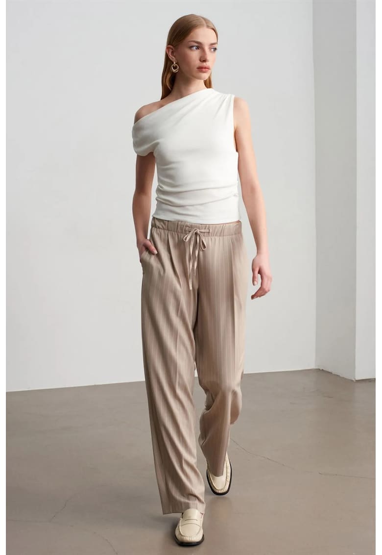 Pantaloni dama - Palazzo - dungi - Bej