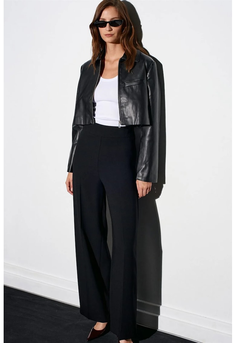 Pantaloni dama talie inalta - Negru