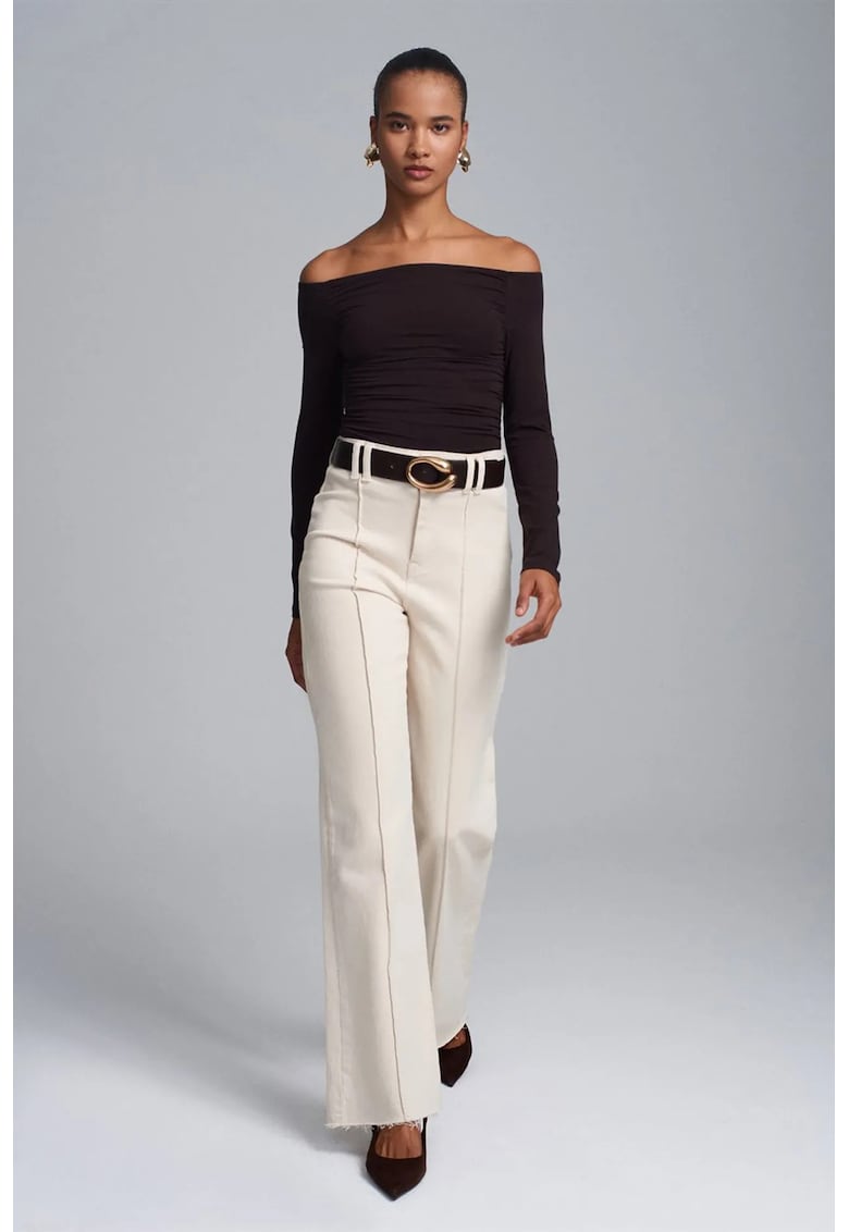 Bluza dama - slim - negru - tricot subtire