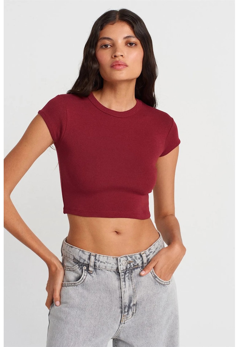 Tricou dama Slim Fit - Rosu