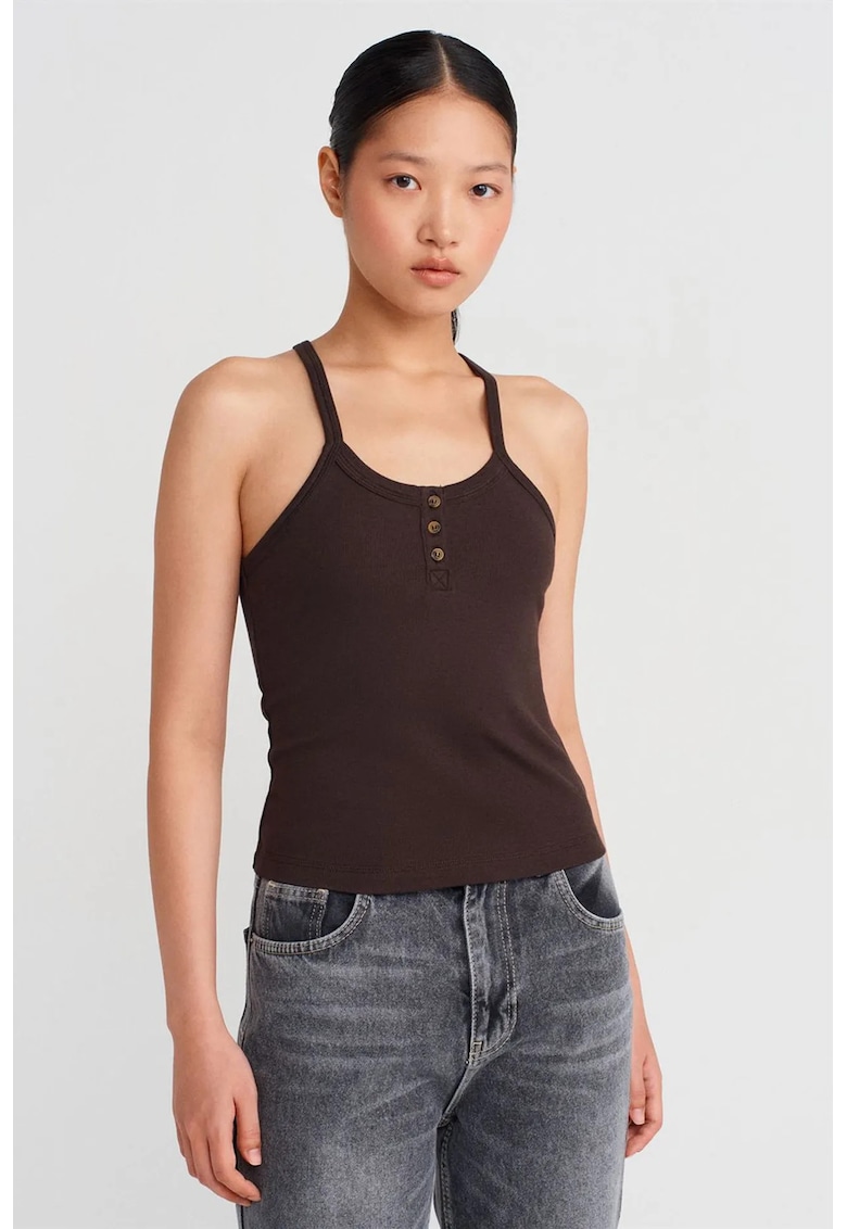 Bluze dama - tricotata - casual - maro cafea - 47% bumbac - 47% modal - 6% elastan