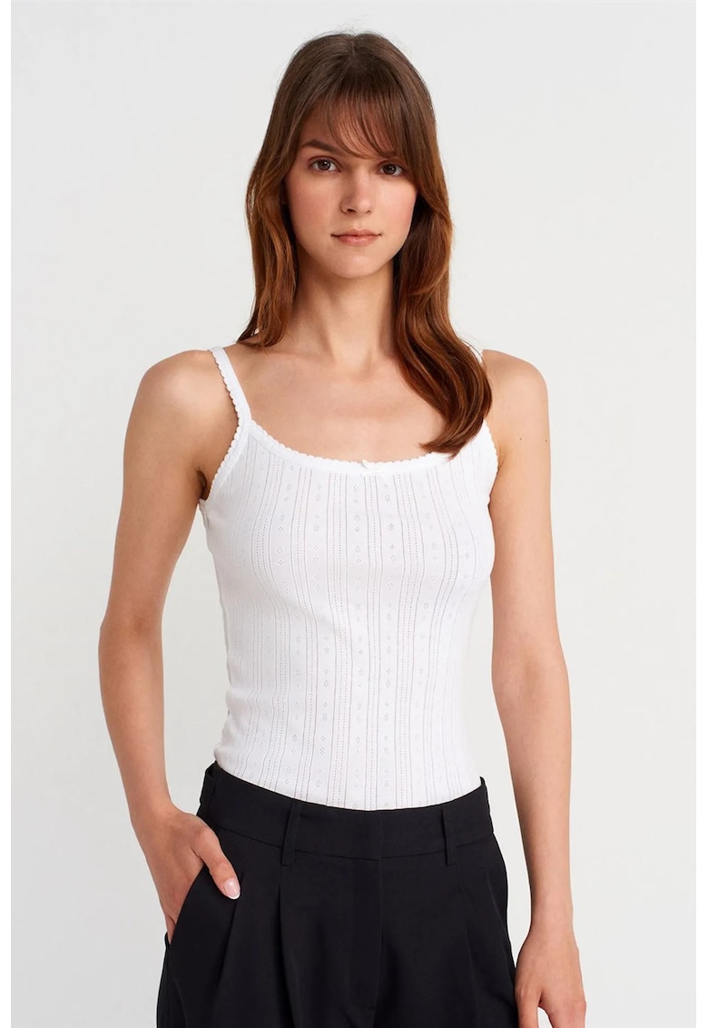 Bluza dama - slim fit - alb - bumbac