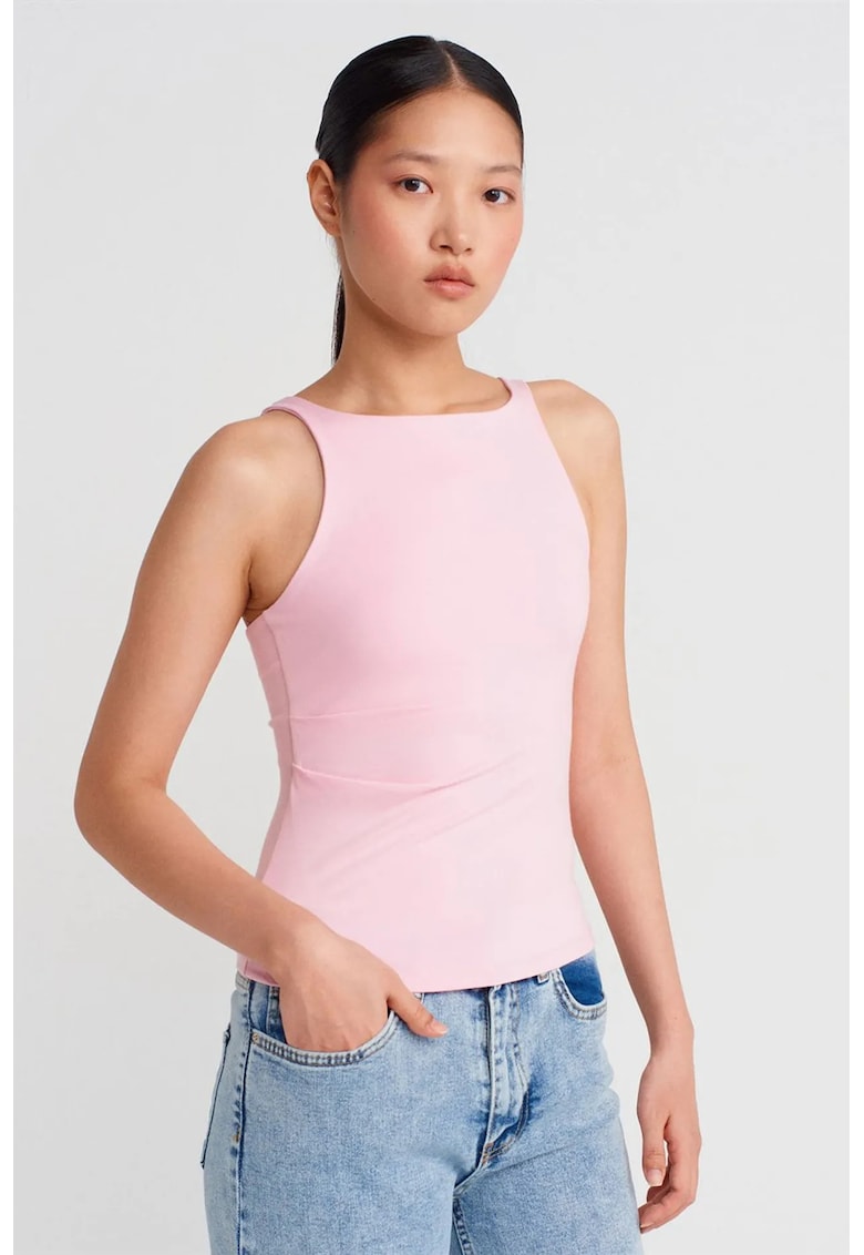 Top roz pudrat - amestec bumbac-modal-elastan - Blush Pink