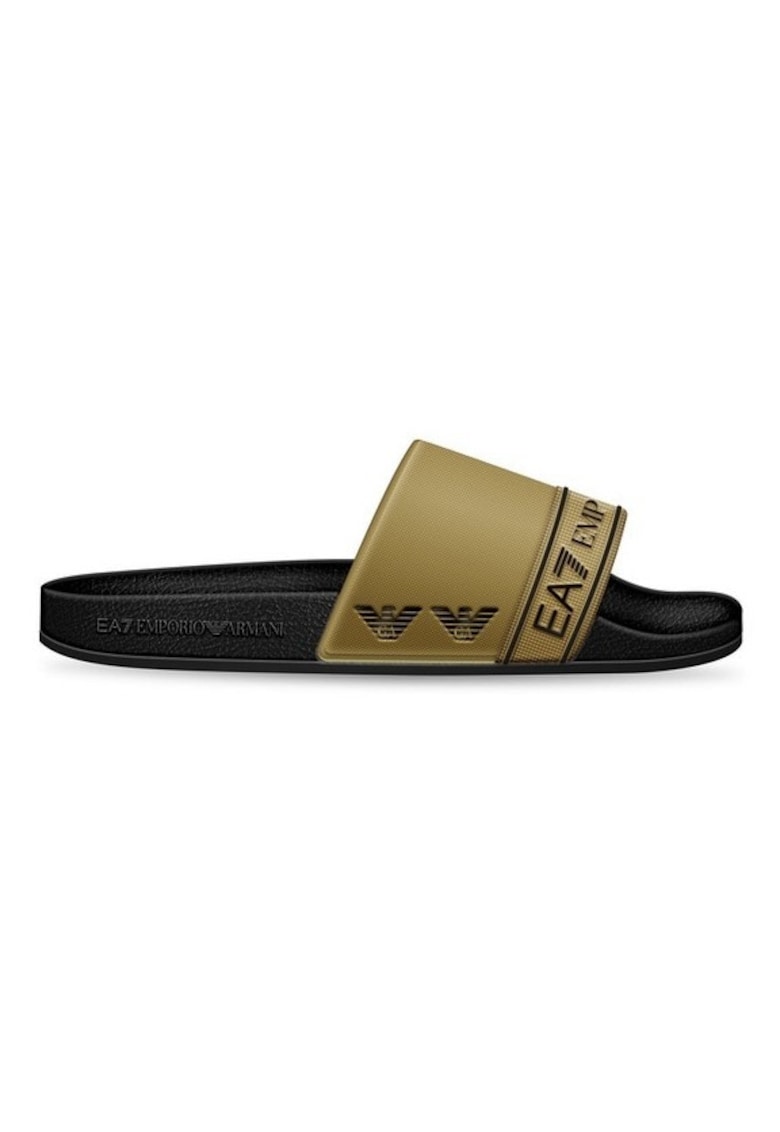 Papuci barbati - Sintetic - Negru - Negru