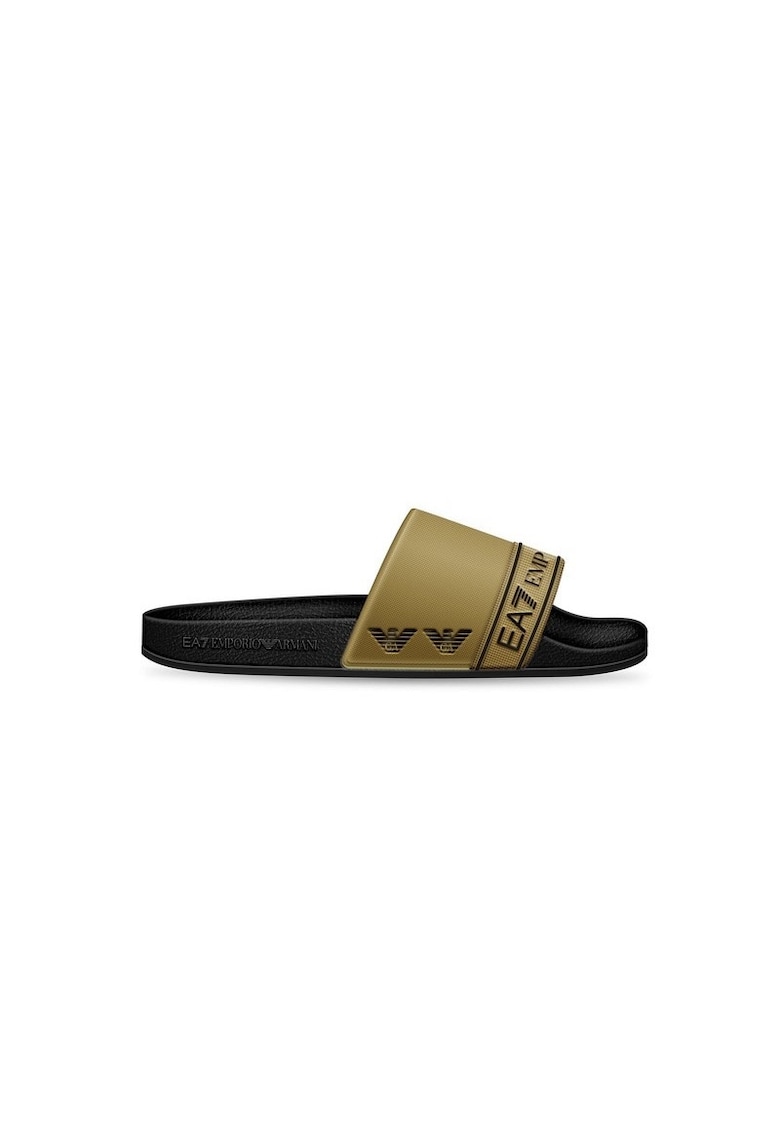 Papuci barbati - Sintetic - Negru -