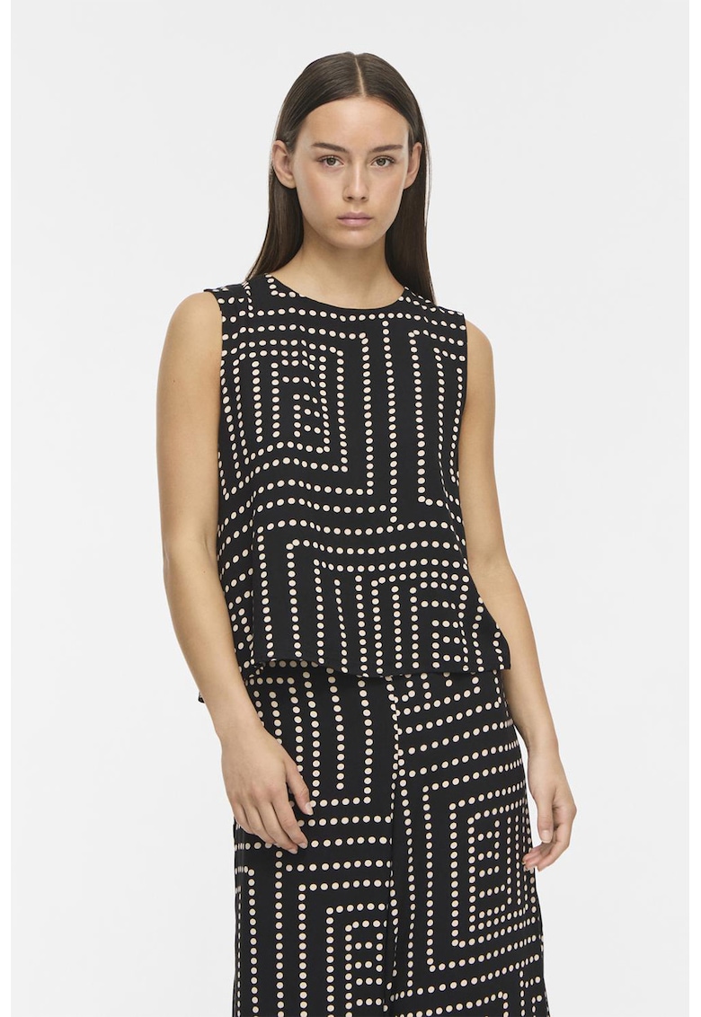 Top cu buline - Negru/Crem