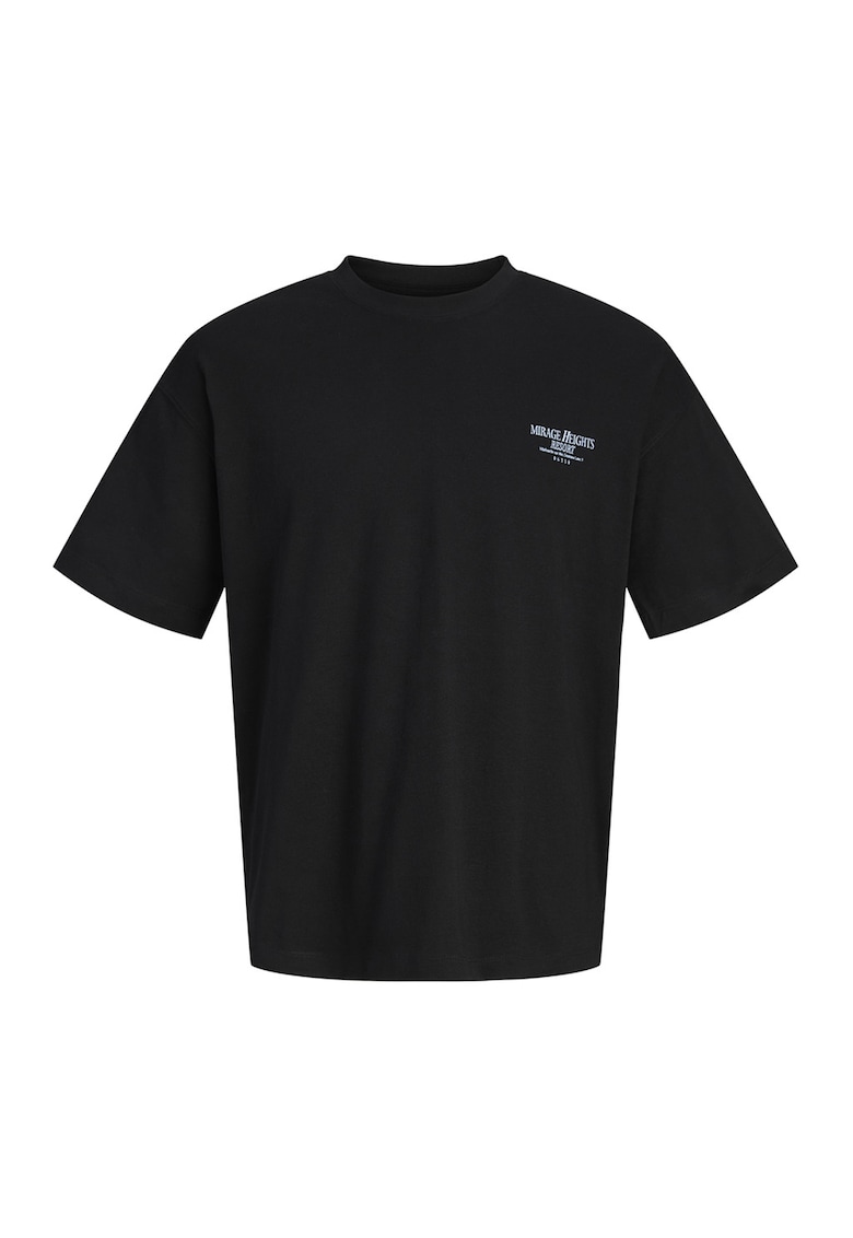 Tricou de bumbac cu imprimeu pe spate - Verde/Negru/Albastru