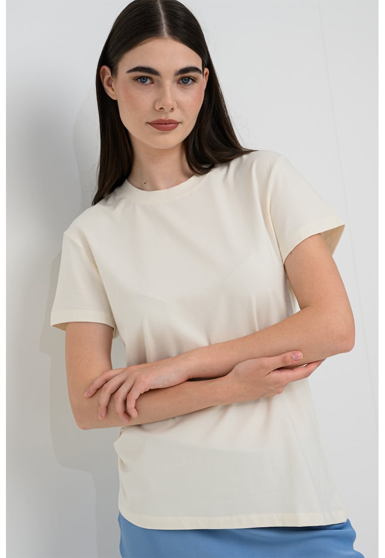 Tricou asimetric Ida - Galben deschis