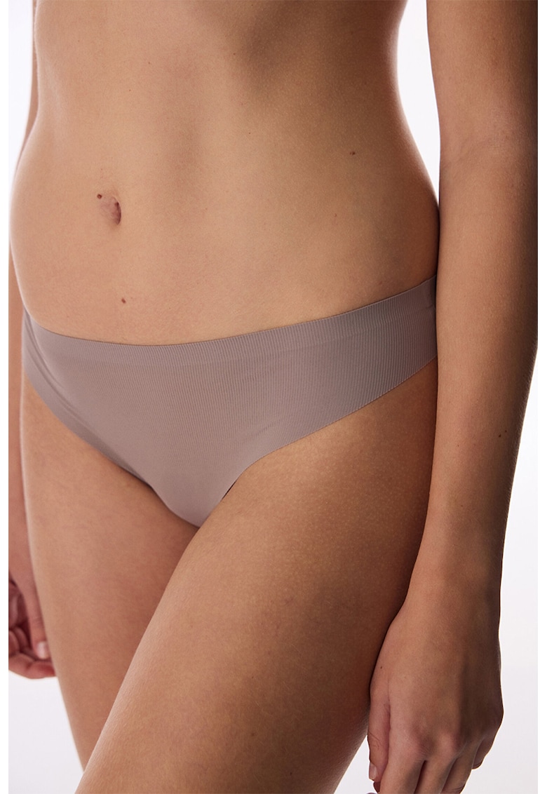 Chiloti tanga uni - Maro taupe deschis