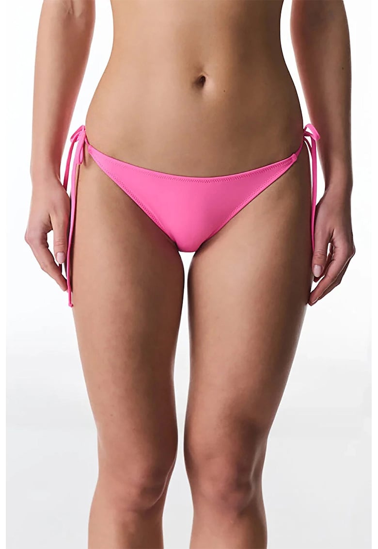 Slip cu snururi laterale - Roz