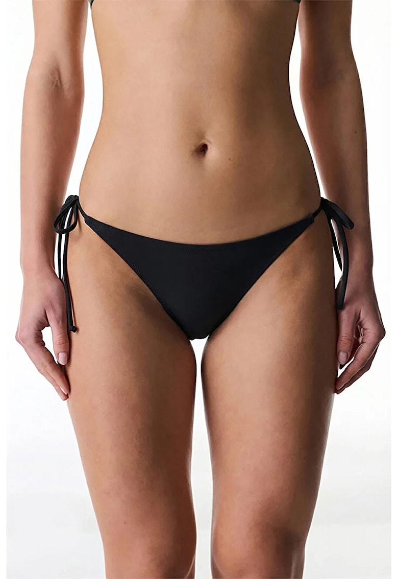 Slip cu snururi laterale - Negru