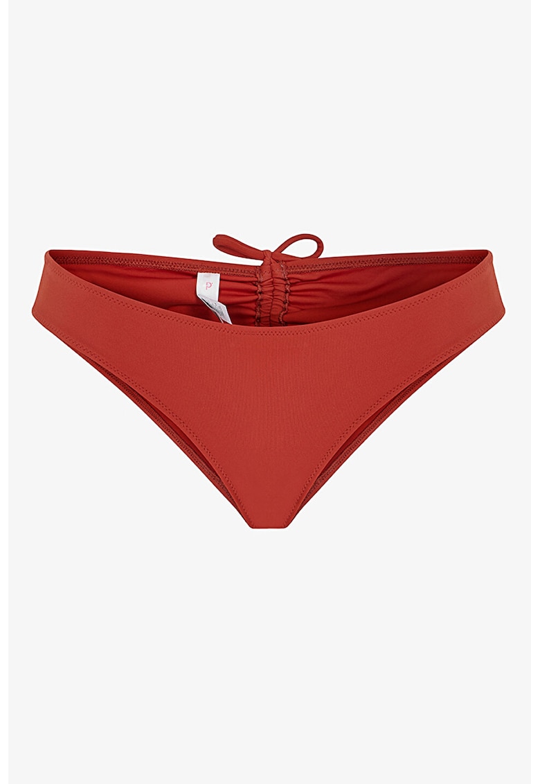 Slip brazilian cu volane - Portocaliu stins