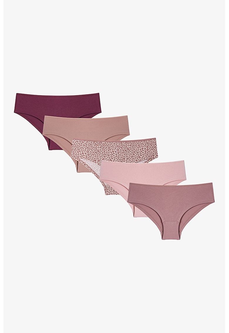 Set de 5 perechi de chiloti hipster - Multicolor