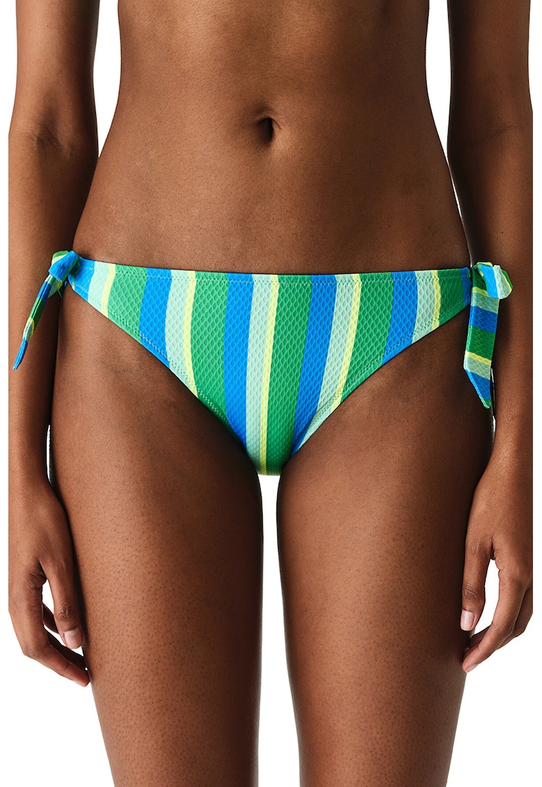 Slip cu model in dungi - Albastru cobalt/Verde pastel/Verde irlandez