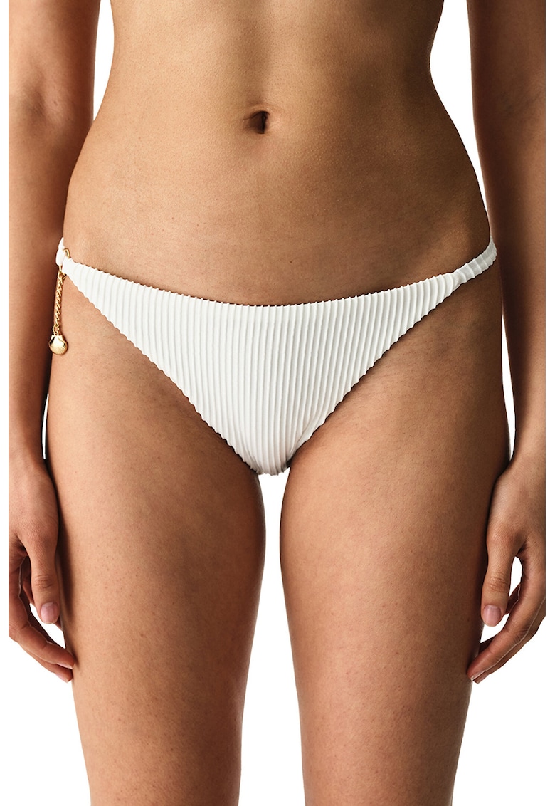 Slip clasic - Auriu/Alb fildes