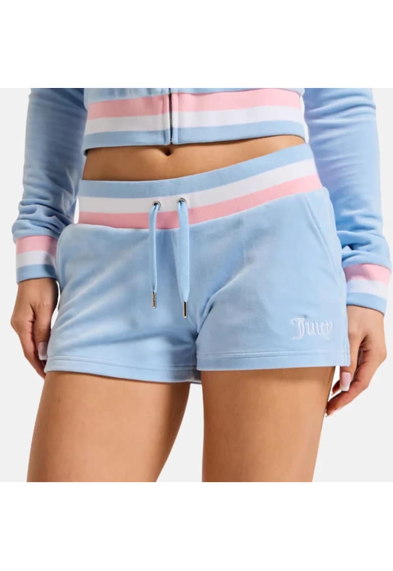 Pantaloni scurti cu logo cu strasuri