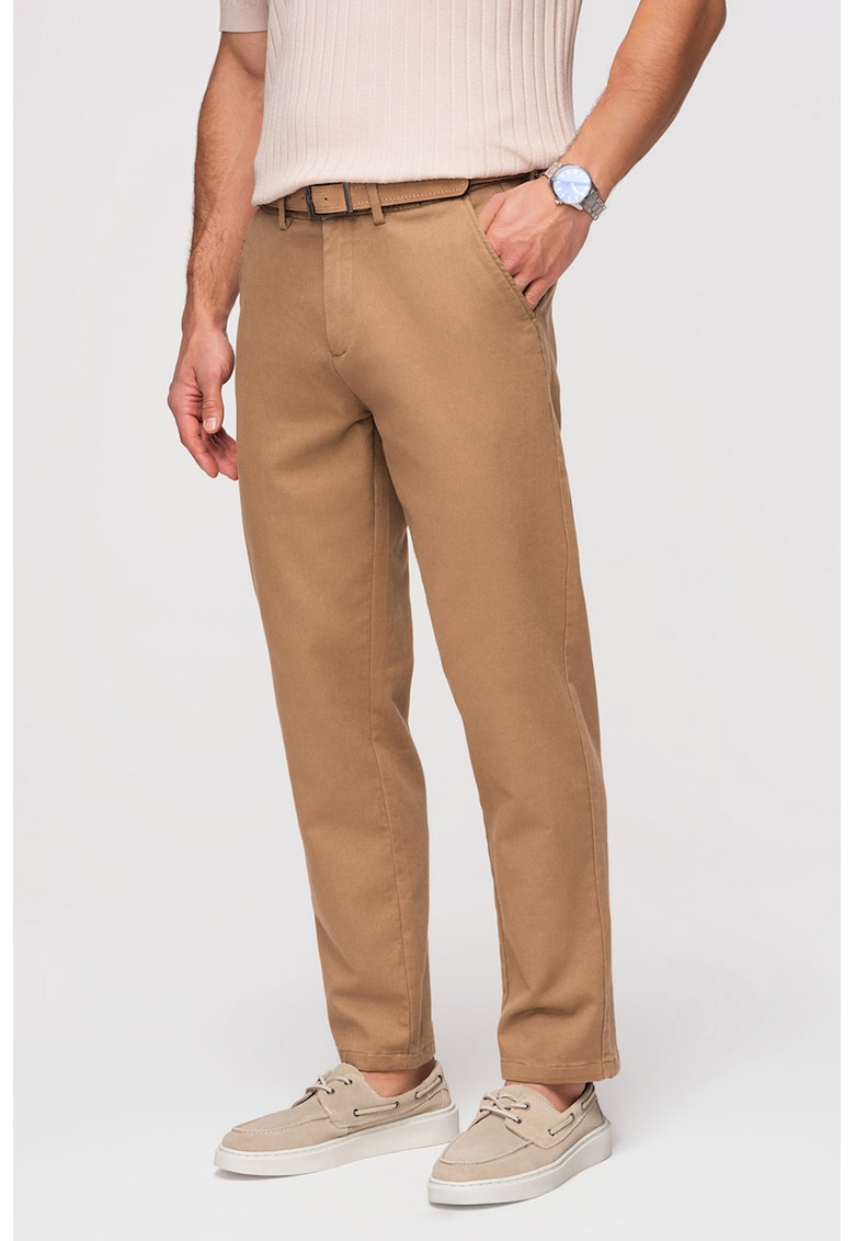Pantaloni chino slim fit - Maro camel