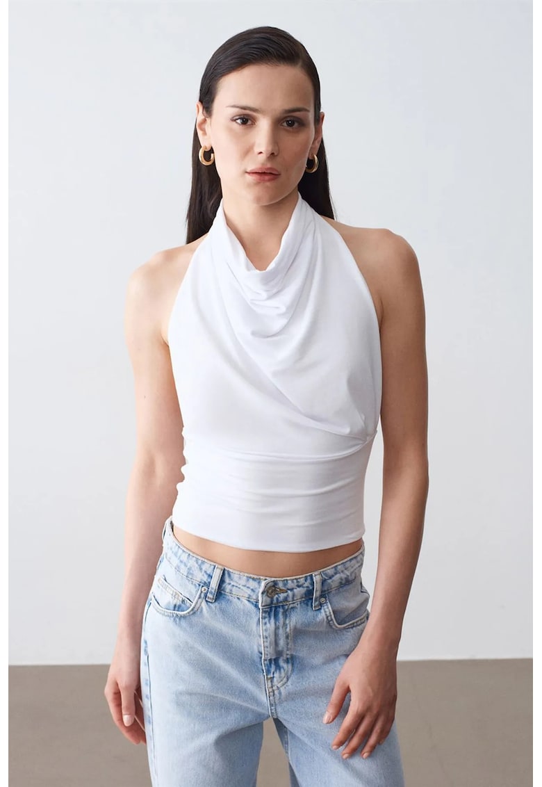 Bluza albă fără mâneci - Alb