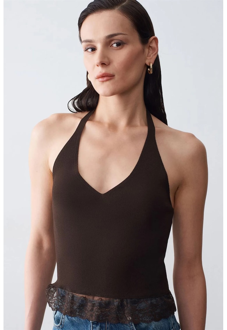 Bluza dama - Bluza fara maneci - eleganta - negru - captusita -