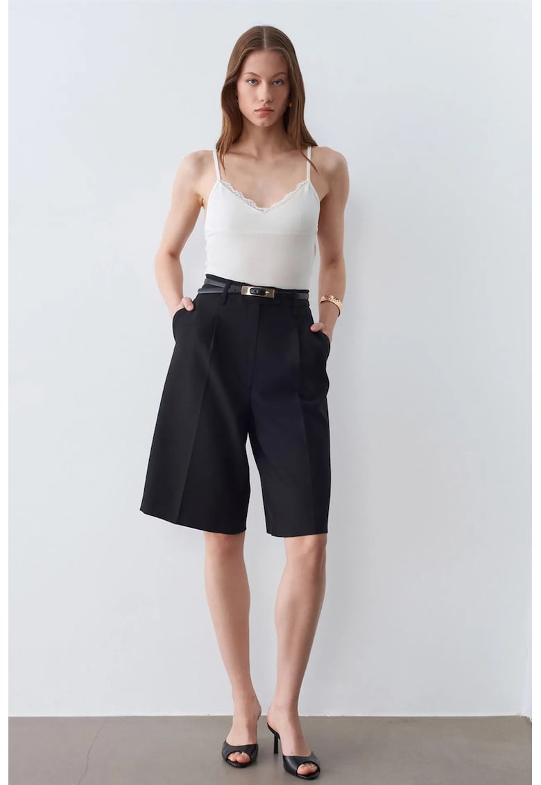 Bluza dama - slim fit - dantela - alb prafuit - tricotat