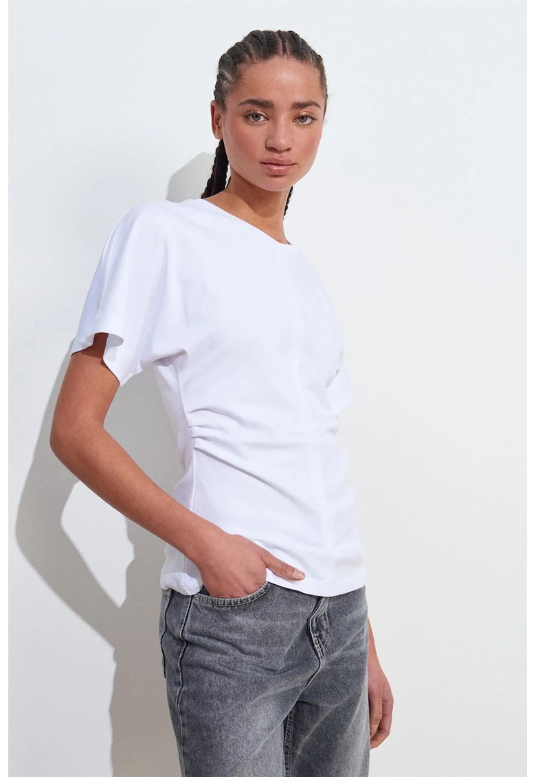 Tricou dama - tricou din bumbac - maneca scurta - alb - regular fit 1