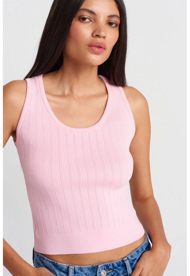Bluza dama - bluza mulata fara maneci - roz pudra - casual -