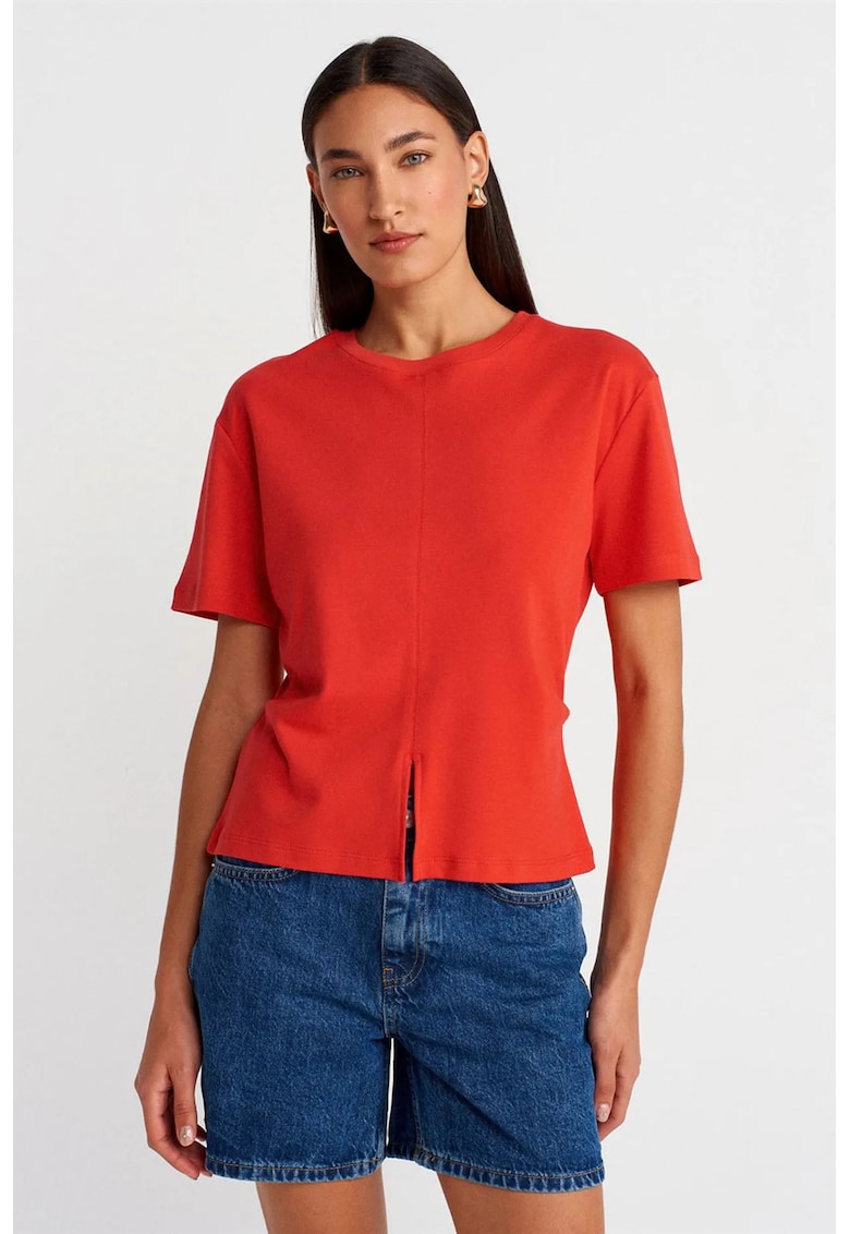 Tricou dama - tricou din bumbac - maneca scurta - rosu