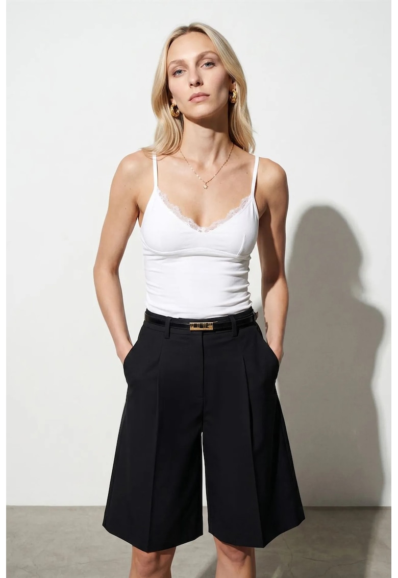 Bluza dama - fara maneci - Alb - 95% tencel - casual