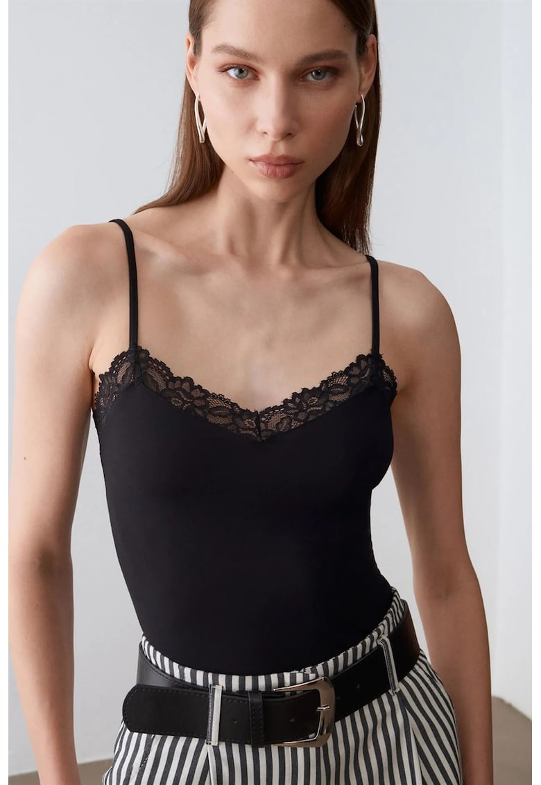 Bluza Cami Slim Fit - Negru - Captusita - Modal cu Elastan