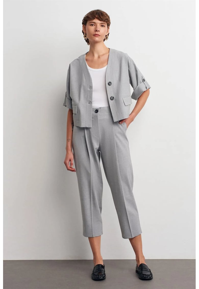 Pantaloni Capri - Gri deschis