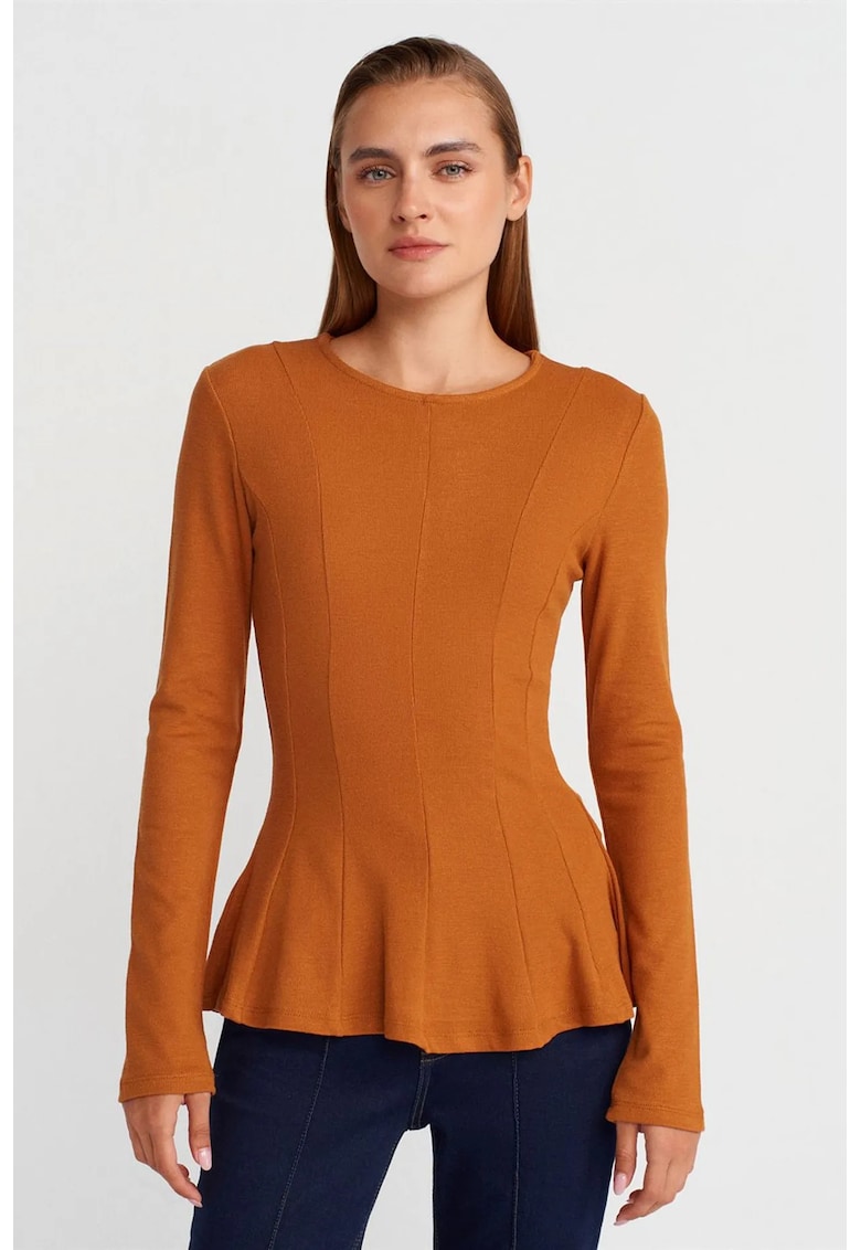 Bluza tricotată maro camel - Maro camel