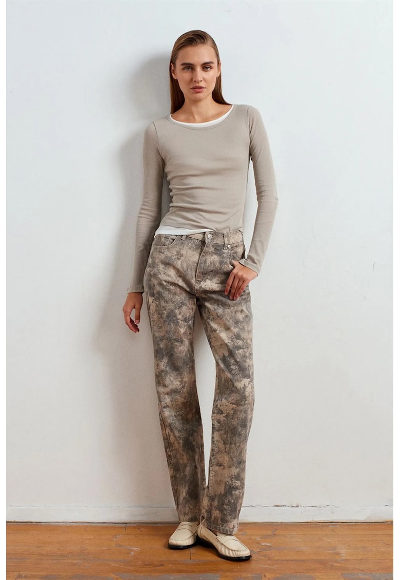 Blugi dama - Tie-Dye - multicolor - denim