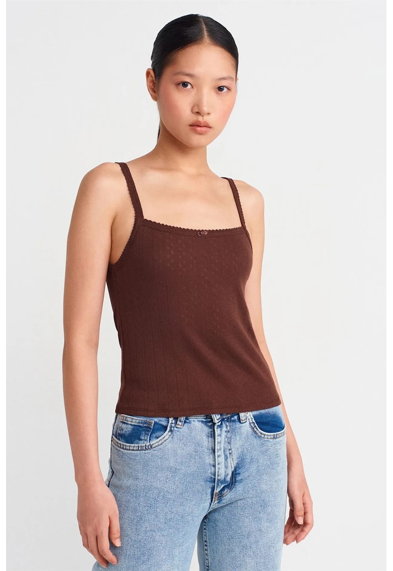 Bluze dama - casual - detaliu funda - maro castaniu - 50% bumbac - 50% modal