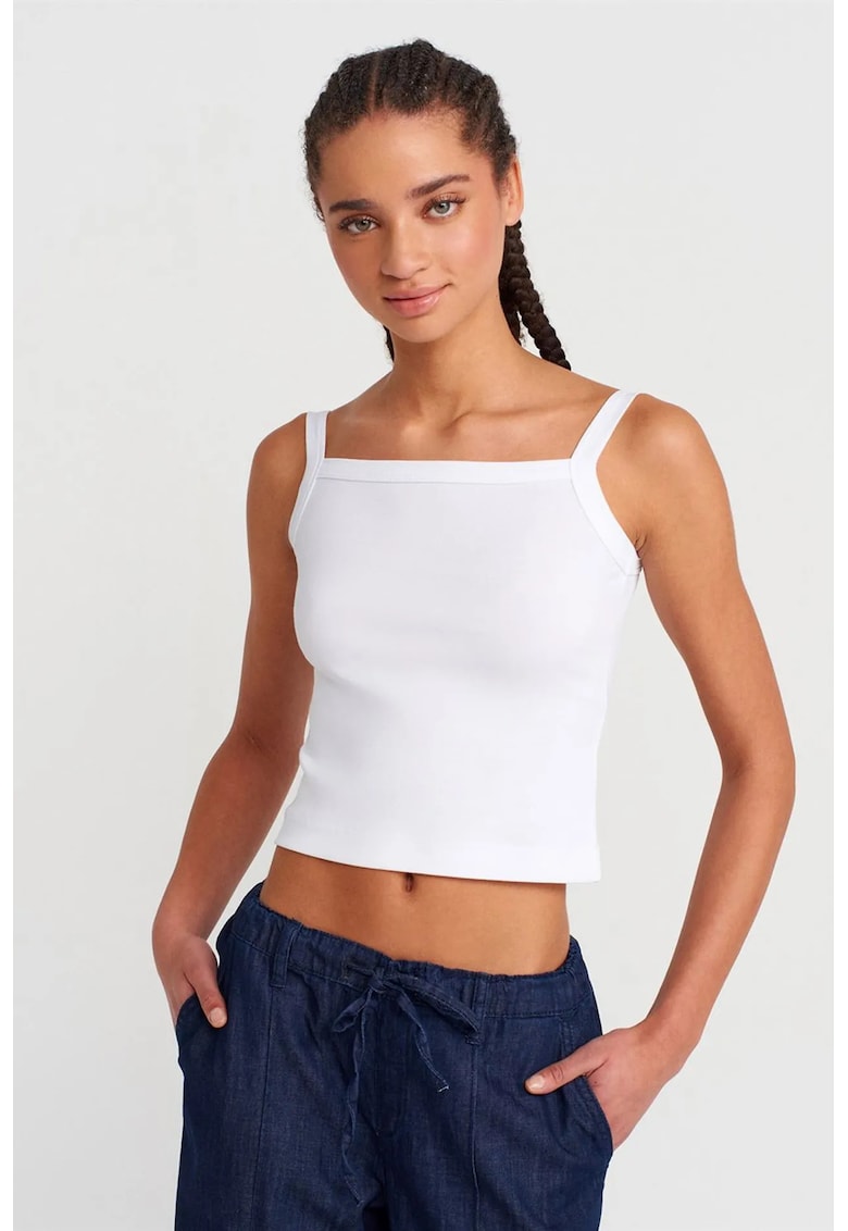 Bluze dama - bluza Cami - casual - alb - 100% bumbac