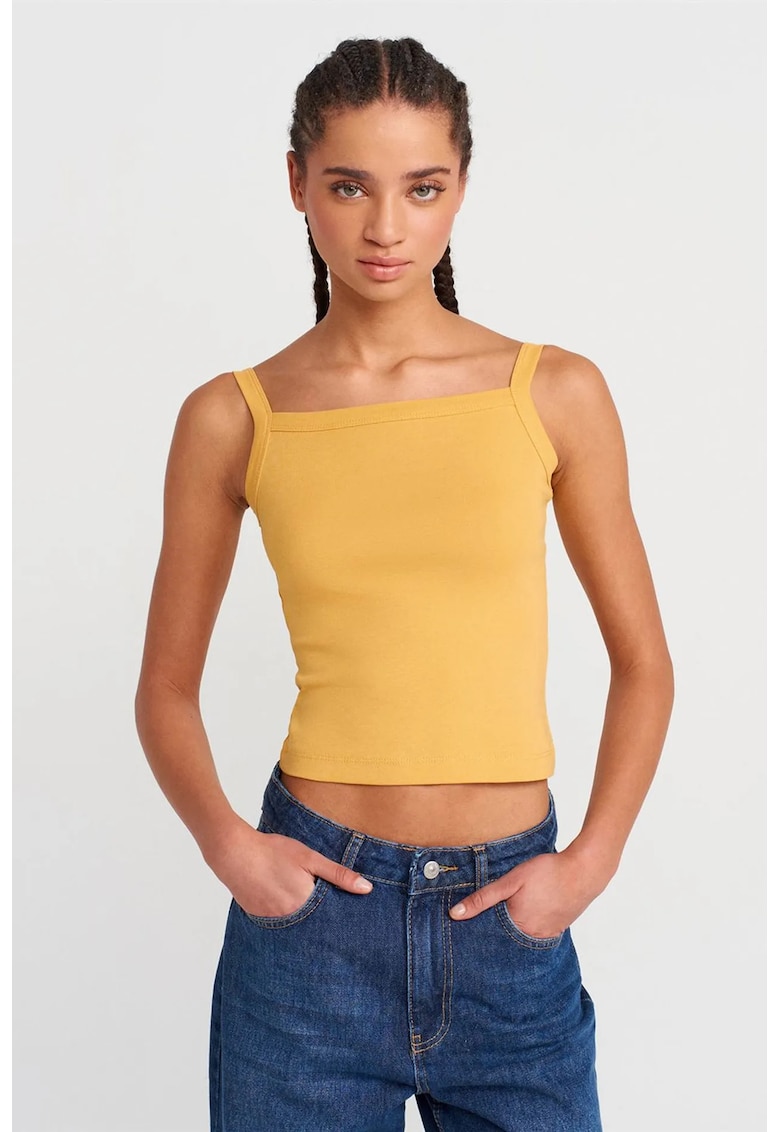 Bluze dama - Bluza Cami - casual - galben chihlimbar - 100% bumbac