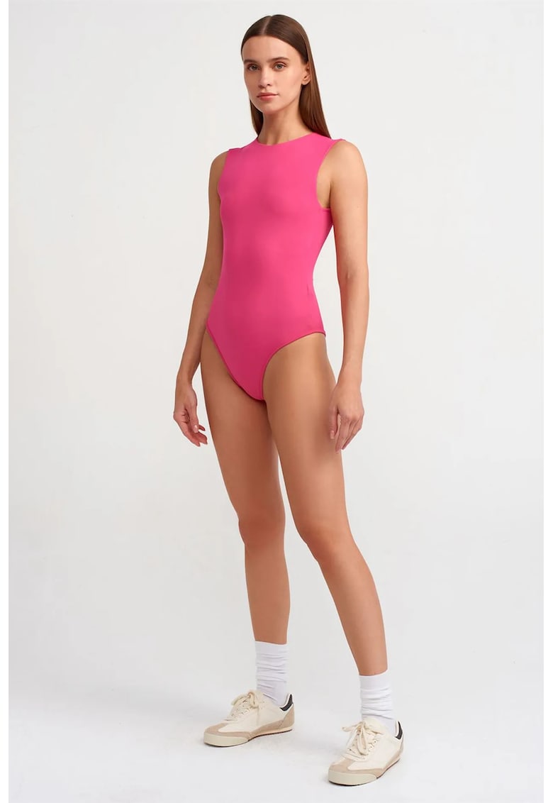 Body fara cusaturi - roz aprins - 93% nylon/7% elastan