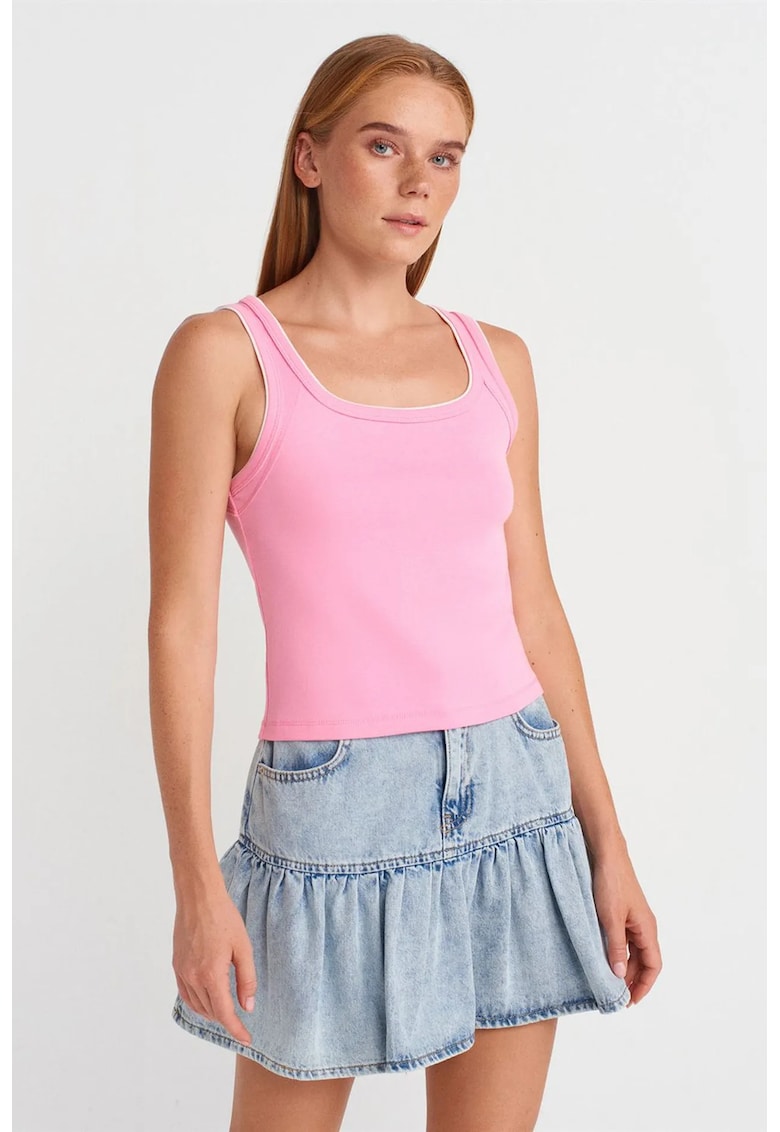 Bluze dama - Bluza Cami - casual - roz aprins - 100% bumbac