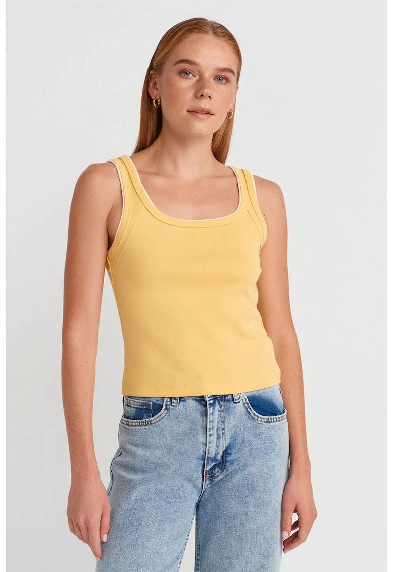 Bluza dama - Cami - casual - galben lamaie - 100% bumbac