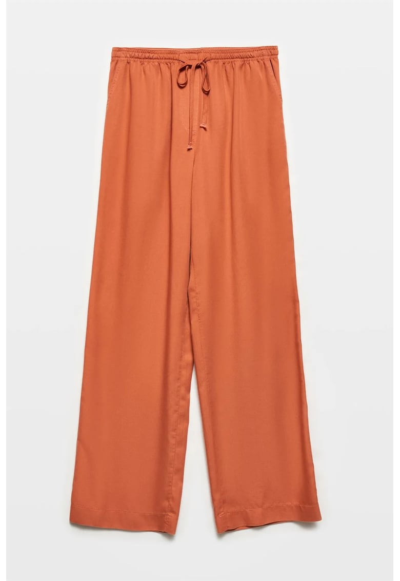 Pantaloni dama - croiala larga - portocaliu 100% Tencel - Portocaliu