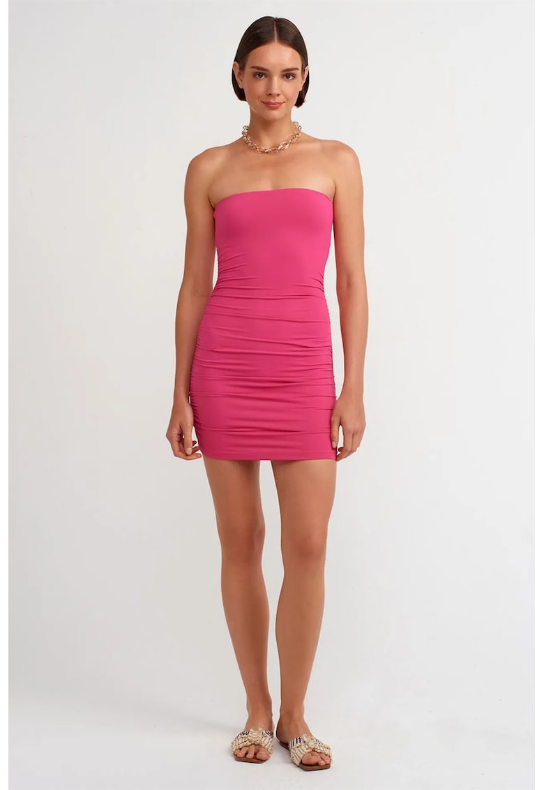 Rochie Mini Bodycon - Roz Aprins - elastic - fara inchidere