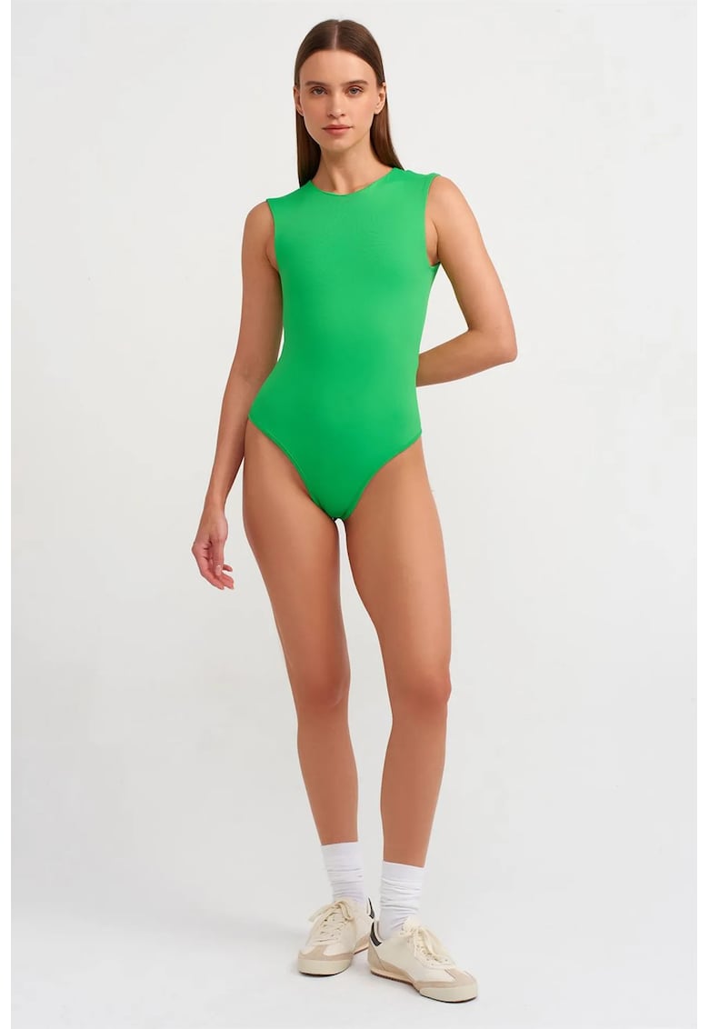 Body fara cusaturi - verde - nylon