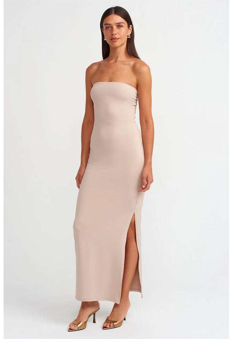 Rochie Maxi Bodycon Elegant - Piatra Naturala - 93% nylon/7% elastan