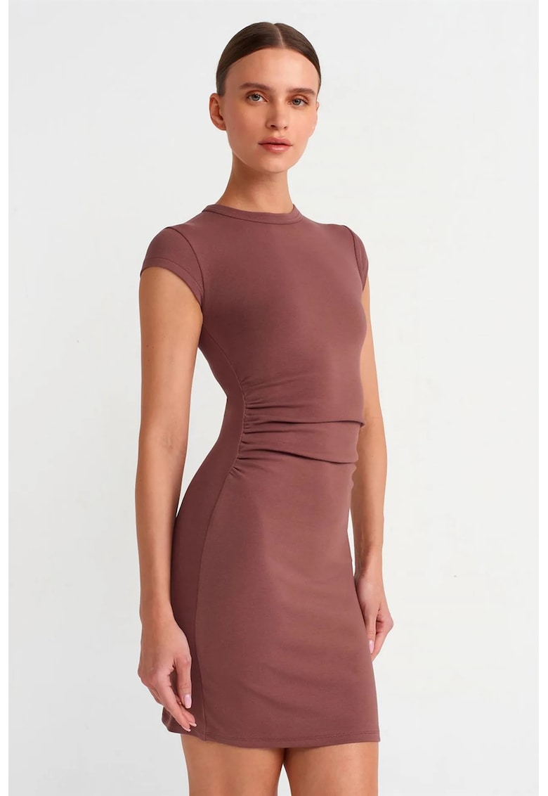 Rochie Mini - Bodycon - Elegant - Mov Ametist - Bumbac/Elastan
