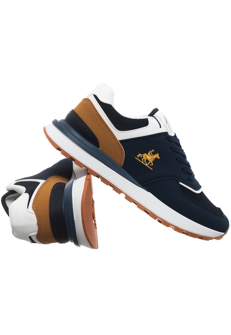 Pantofi sport cu insertii din material textil