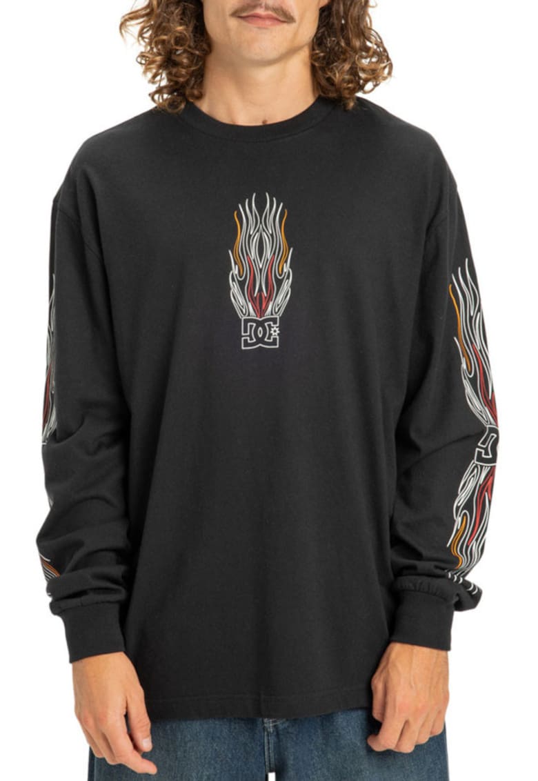 Bluza din bumbac cu logo pe maneci