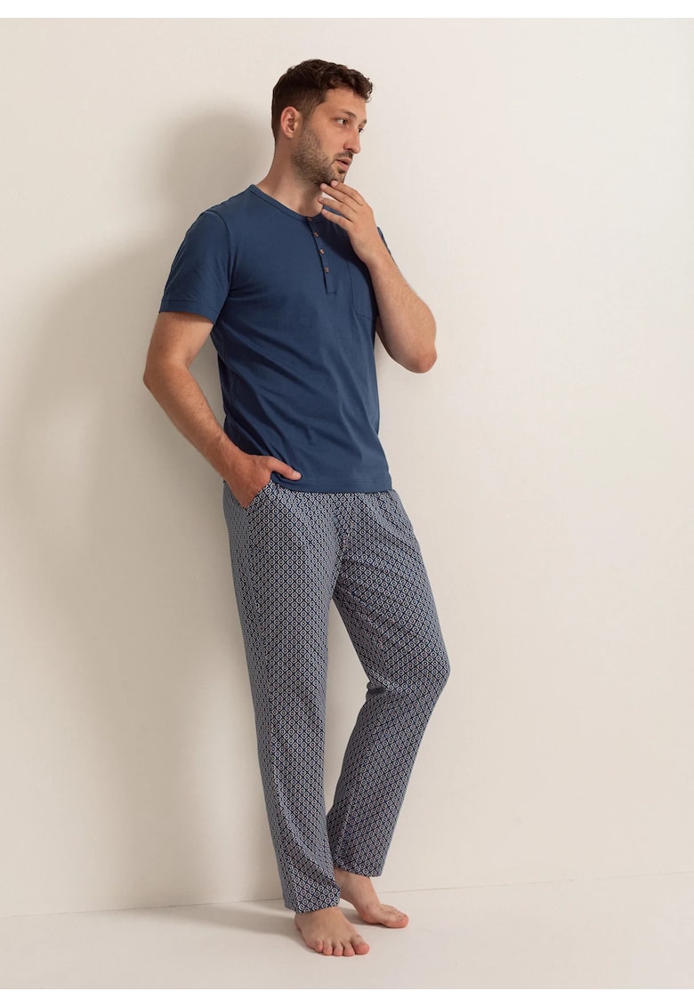 Pijama Arlo Bumbac pentru Barbati - Denim