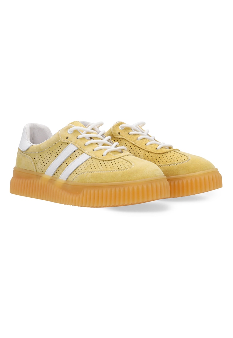 Pantofi sport din piele cu profil jos -