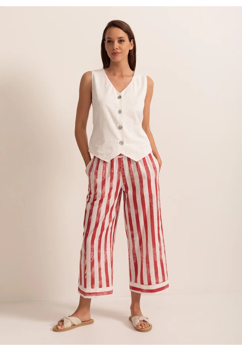 Pantaloni Dama Rimini Bumbac - Alb