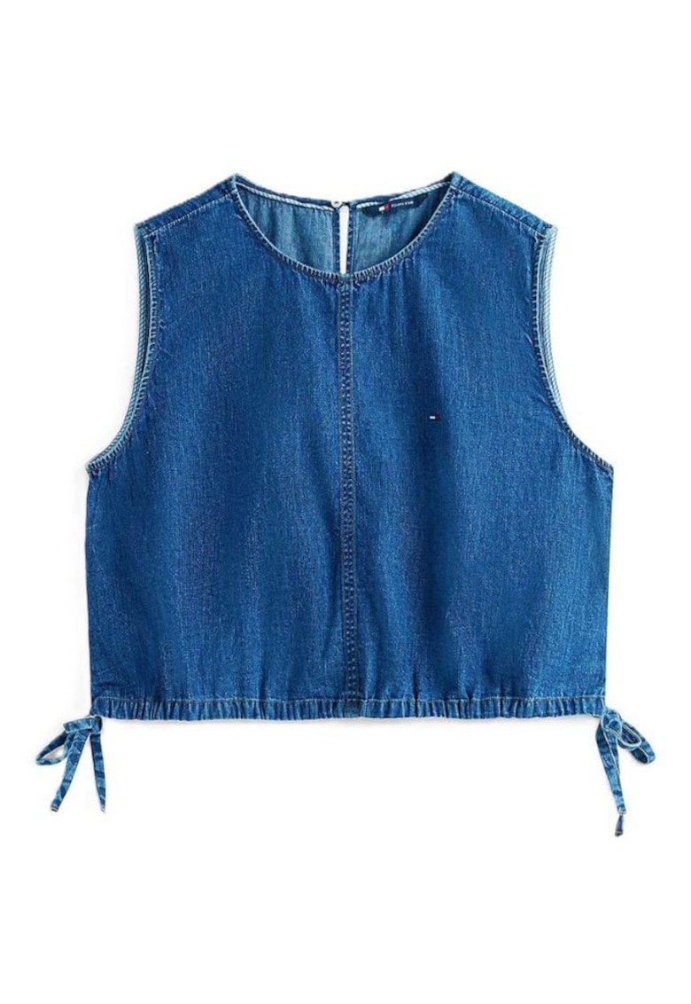 Bluza TJW TIE SIDE CHAMBRAY BLOUSE-DW0DW22609-1A5