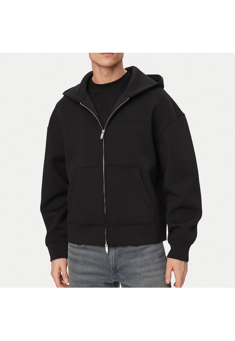 Bluza cu fermoar COTTON SPACER FULL-ZIP HOODIE-LV04RE218G-UB1